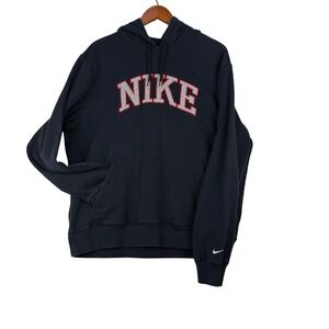 Nike Hoodie Mens XL Black‎ Pullover Sweatshirt Spell Out Logo Athleisure